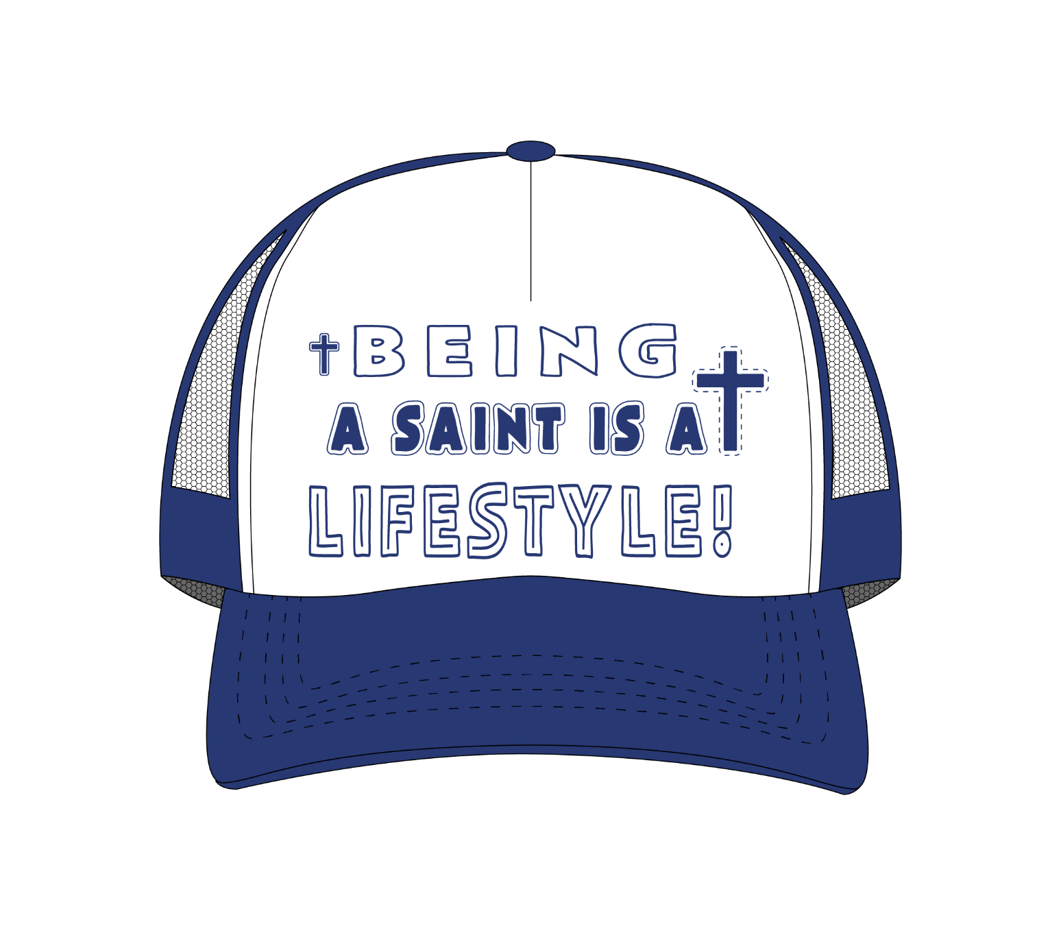 Lifestyle Trucker Hats - black, pink,baby blue & blue